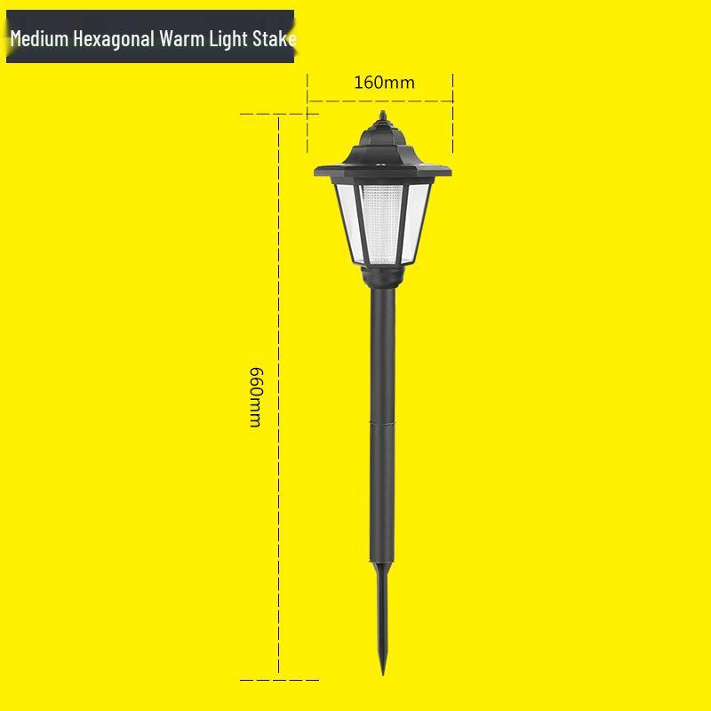 Шестигранный солнечный садовый газонный светильник и настенный фонарь