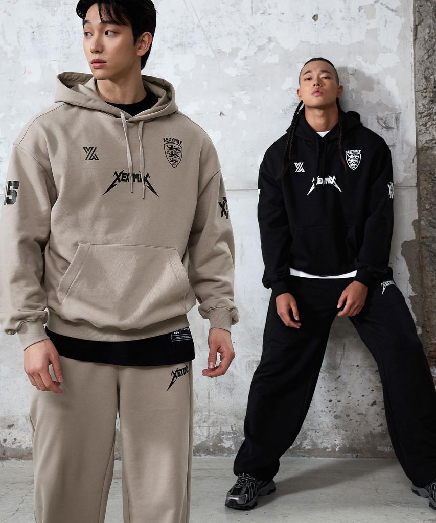 XEXYMIX Nx Men'S Sporty Sweat Multi-Logo Hoodie Xml1Tl1105