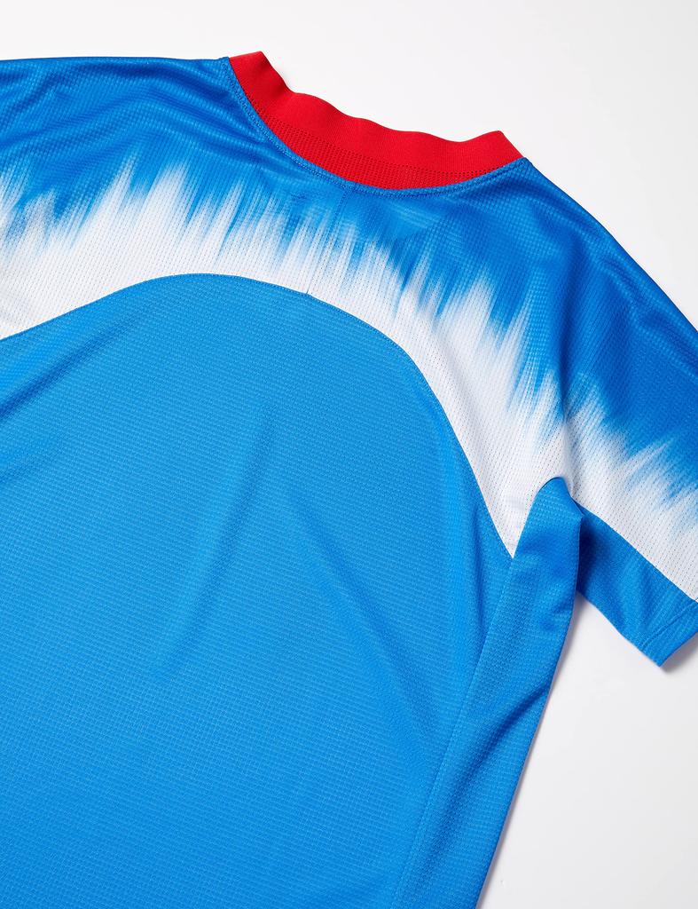 Теннисная одежда Dry Aeroflow Game Shirt с коротким рукавом, воздухопроницаемая, впитывающая пот, быстросохнущая, японская ассоциация бадминтона 62JA1001, французский синий, размер M