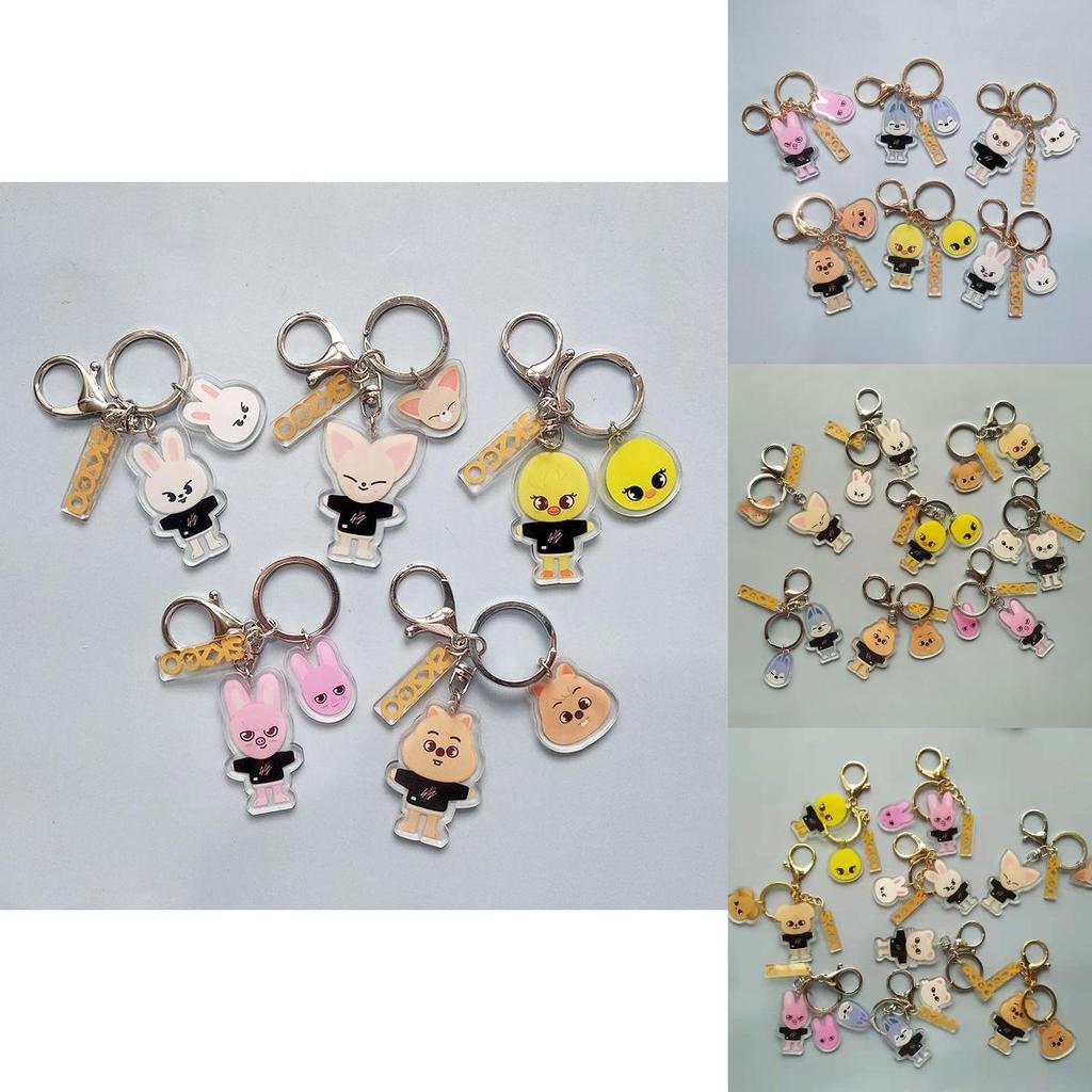 Stray Kids Skzoo Акриловый Двусторонний Брелок Мультяшный Kpop Подарок для Поклонников Коллекция