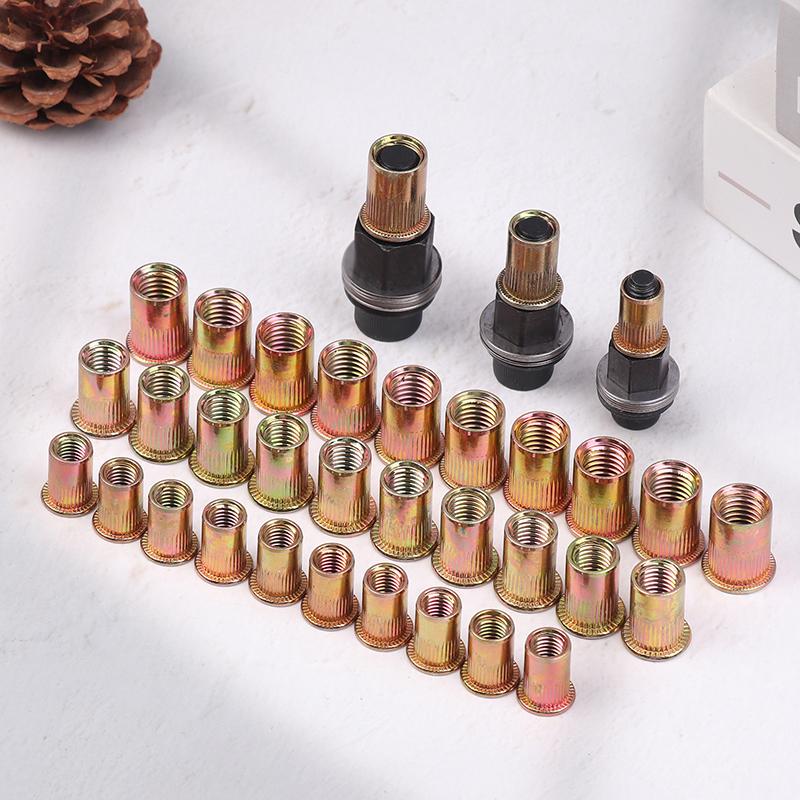 Набор ручного инструмента для заклепочных гаек 10 шт., ручной заклепочник с насадками для гаек M3-12 для самостоятельного ремонта и установки, простой в использовании аксессуар