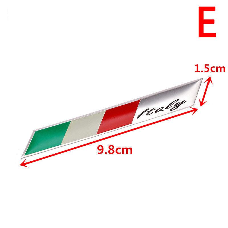 Aluminum 3D Metal ITALY Italian Flag Sticker Emblem Badge Decal Car Decorate
