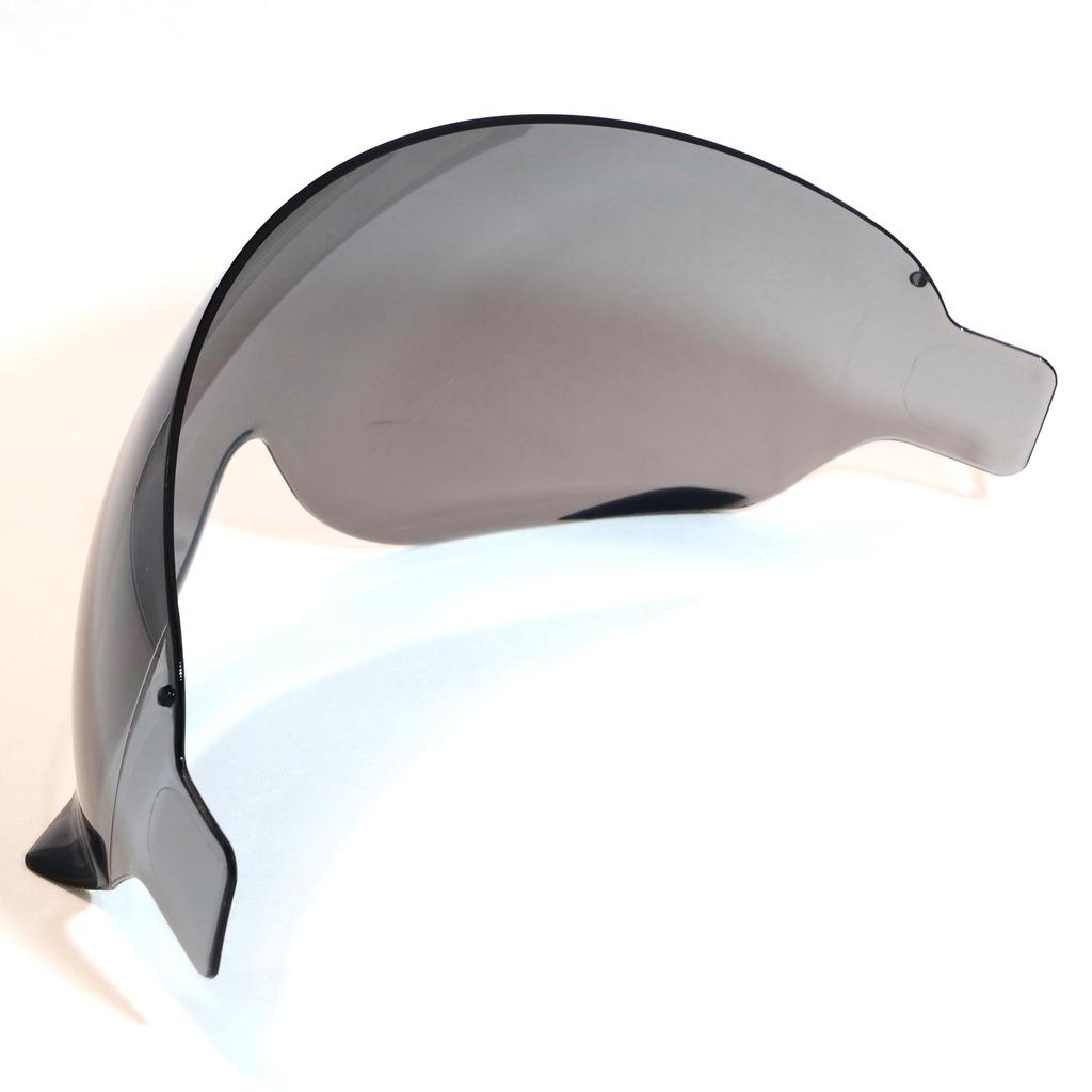 Compatible replacement shield for SHOEI Mirror UV suitable for motorcycle touring and jet helmets CJ-3 EX-ZERO/J-O helmets. shield, cut, (black).