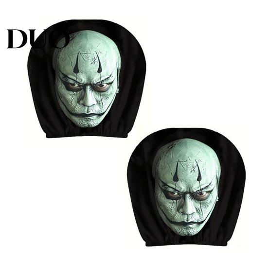 Car Seat Headrest Covers 2Pcs Halloween Scary Covers, Universal Auto Decorations Protector Interior Decoration Accessories for Cars SUVs Trucks Horror