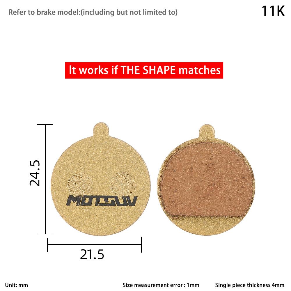 10 Pairs (20 Pieces) Copper Base Bike Brake Pads for Shimano SRAM Avid Hayes Magura Bicycle Accessories