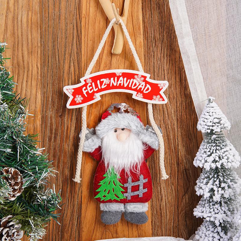 Новый мультяшный рождественский маленький кулон украшение на окно отеля торговый центр нетканые елочные украшения
