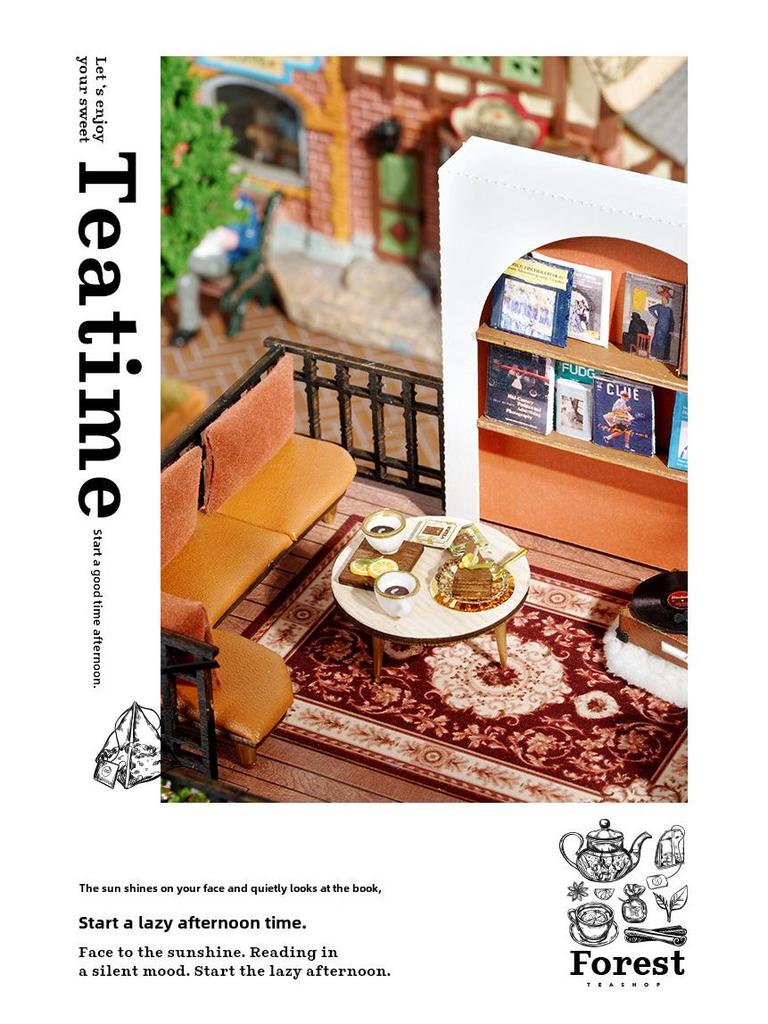 Хижина в джунглях Momocha своими руками: Модель двухэтажной виллы в стиле ретро для девочек