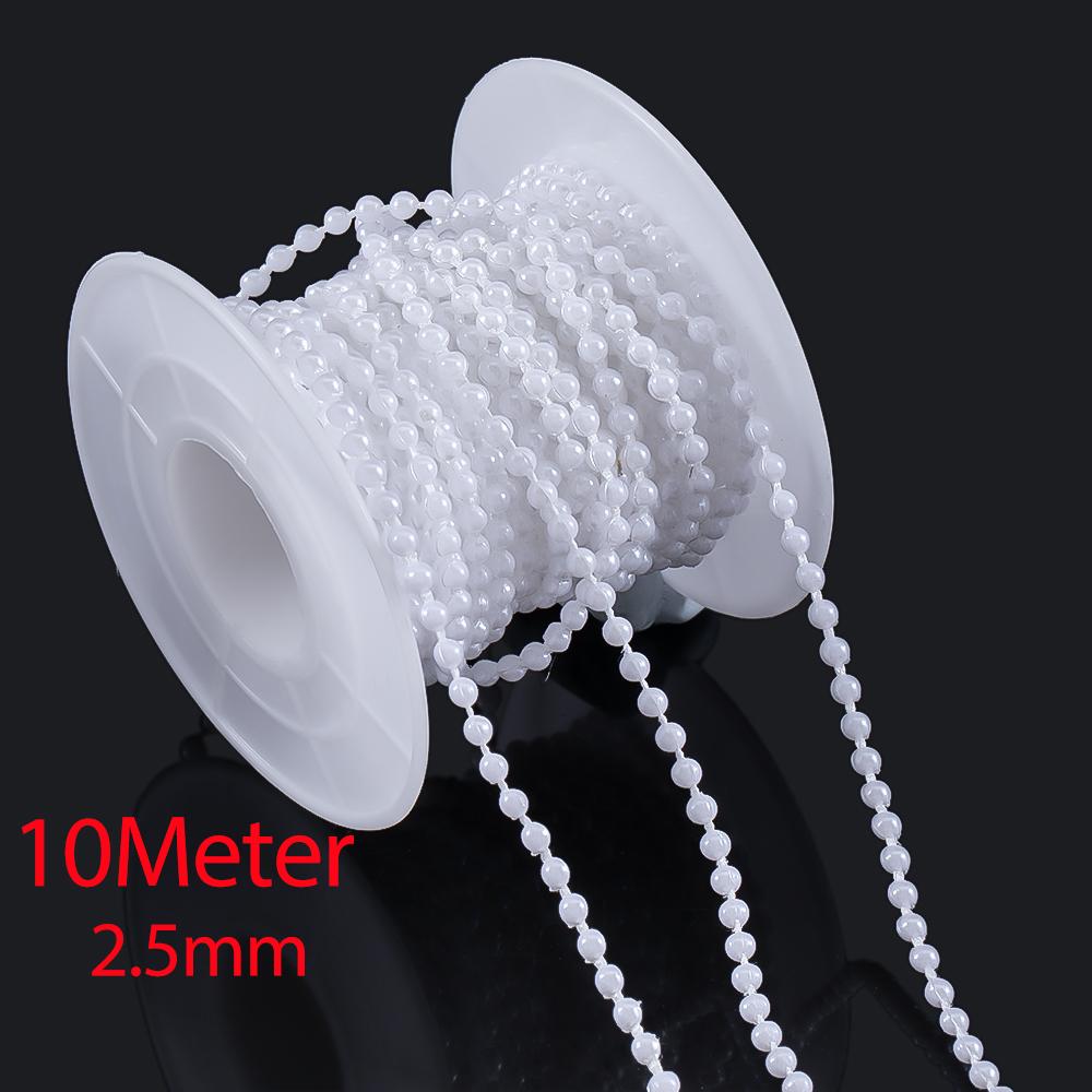 10M 2M ABS Imitation Pearl Star Bead Chain Line Cord Plastic Thread Trim DIY Wedding Party Decor Jewelry Findings Craft Material