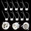 GU10 Socket LED Bulb Halogen Lamp Holder Base Ceramic Wire Connector 10PCS/Lot Fitting Silicon Cable  Led Spotlight