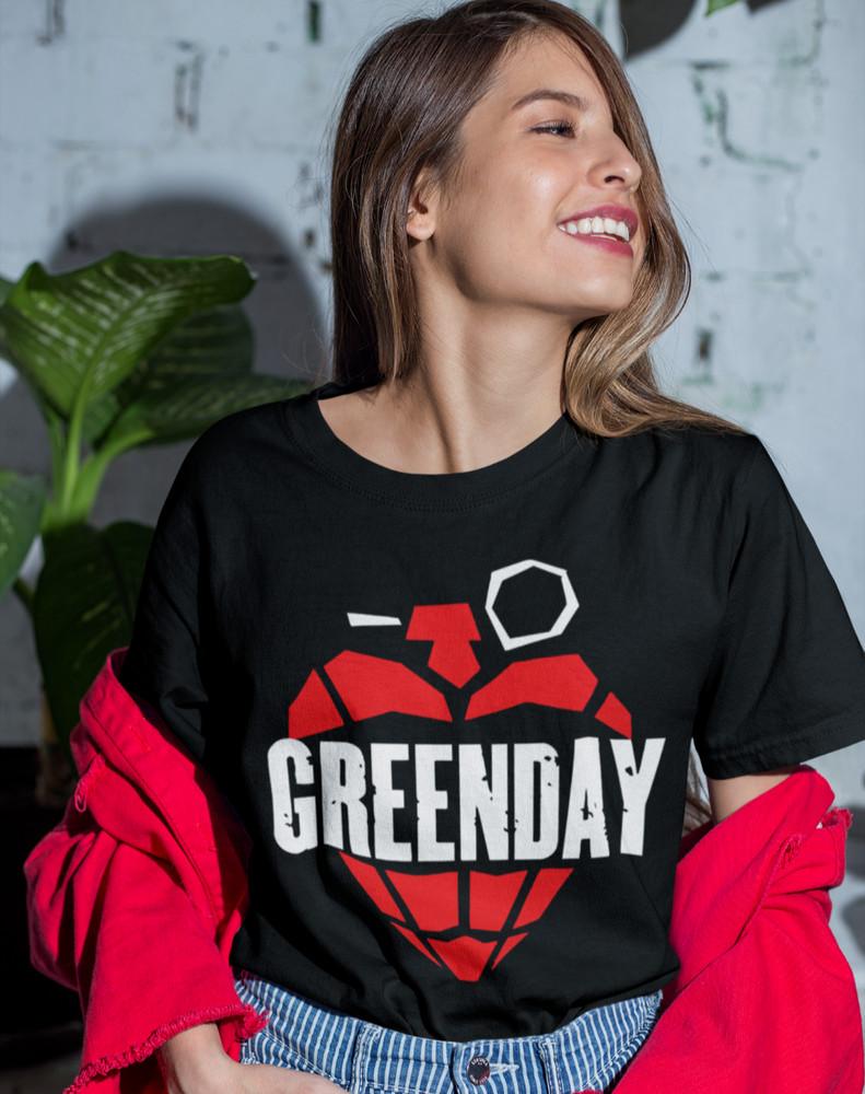 Greenday Shirt Rock Band California 80s Concert Mens Tee 100% Cotton