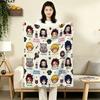1PC Demon Slayer Patterned Flannel Blanket Suitable For All Seasons For Home Decor Warmth And Comfort Gifts Holiday Present