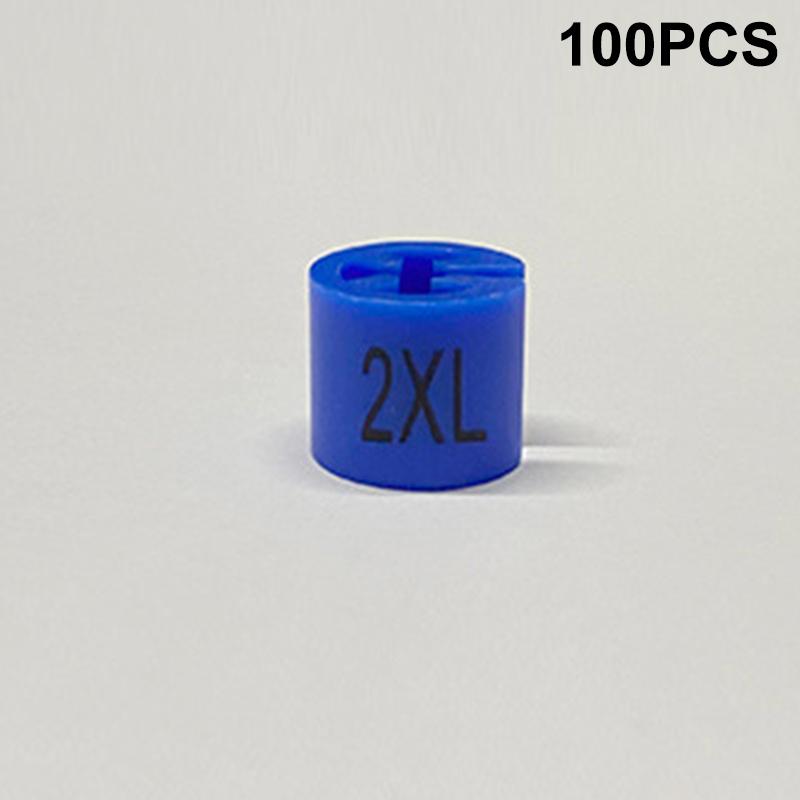100 шт., бирка для определения размера вешалки, пластиковая бирка для одежды, кольца для магазина одежды, вешалка Xs SML Xl 3Xl-5Xl