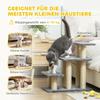 Dog Steps for Bed, 3 Step Adjustable Pet Stairs for Sofa with 6 Sisal Scratching Posts for Small Dogs & Cats, Grey