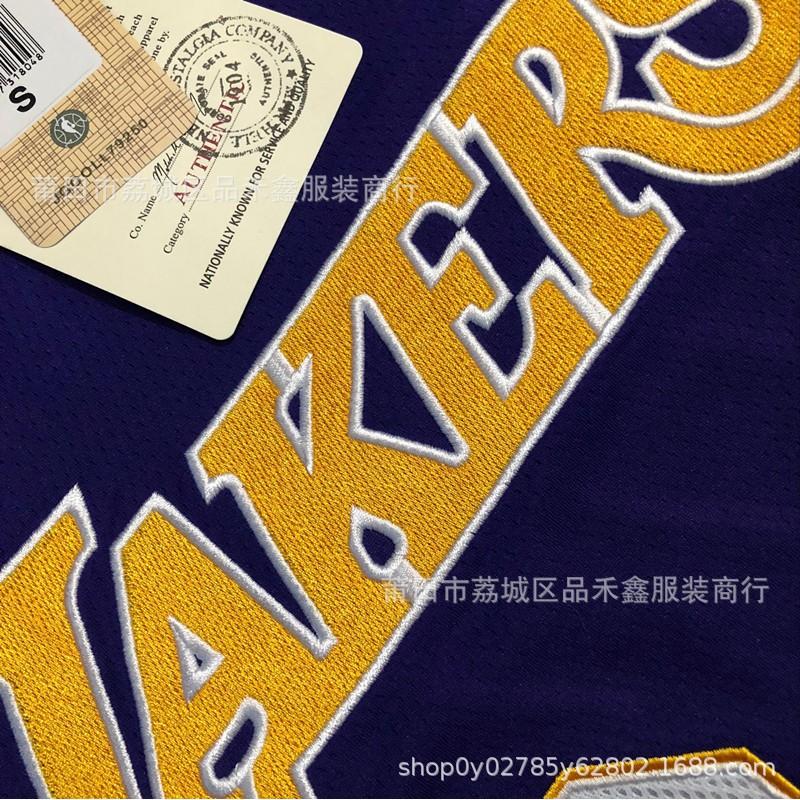 Vintage Lakers Basketball Jersey Kobe Bryant 8 24 Yellow Blue Cotton Team Sport Uniform Men Women