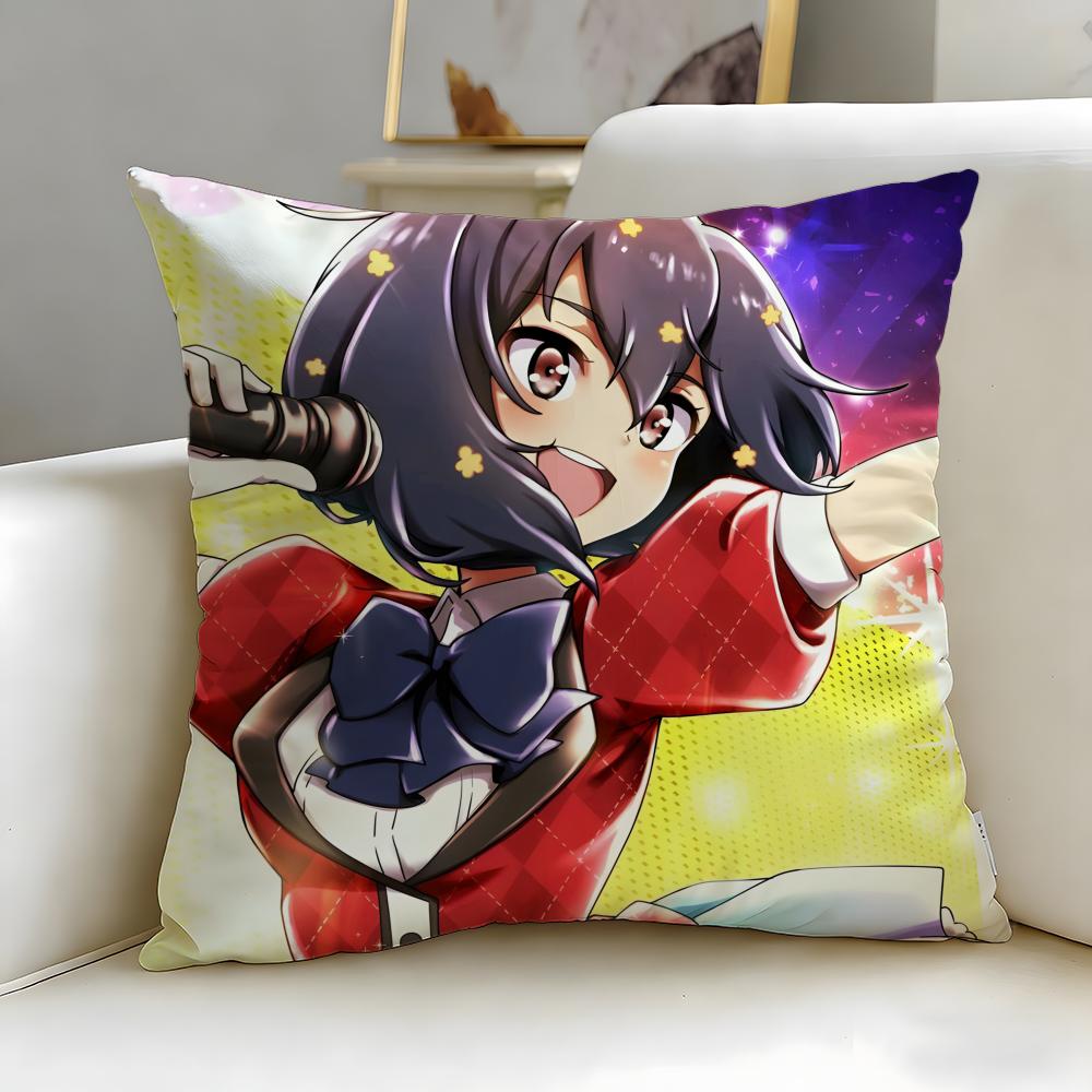 idol anime Zombie Land Saga Cushion Cover Soft EasyWash Pillow Case Versatile for Couch Bed Travel and Office