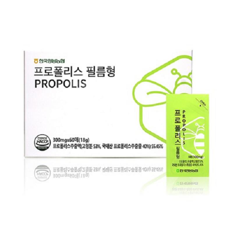 Корейский пчеловодческий кооператив прополис пленочного типа питательные вещества, полезные для горла 20 листов x 3 коробки