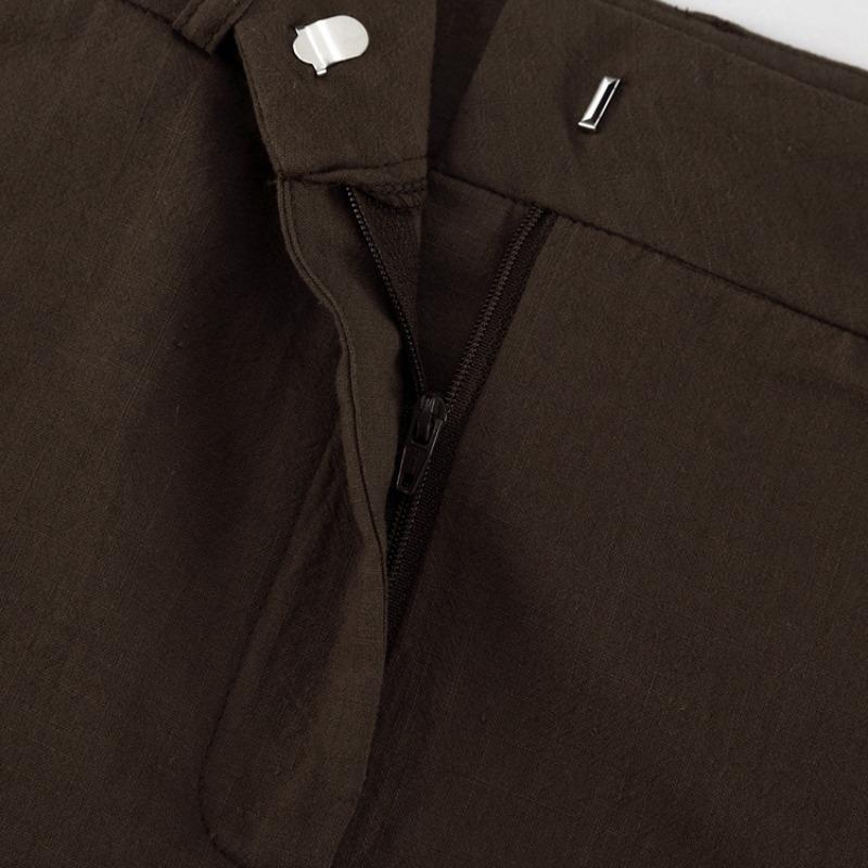 Spring Summer Slim Solid Color Cotton 2 Piece Sets Women 2025 Elegant Sleeveless Single Breasted Tank Top with High Waist Long Skirts Set