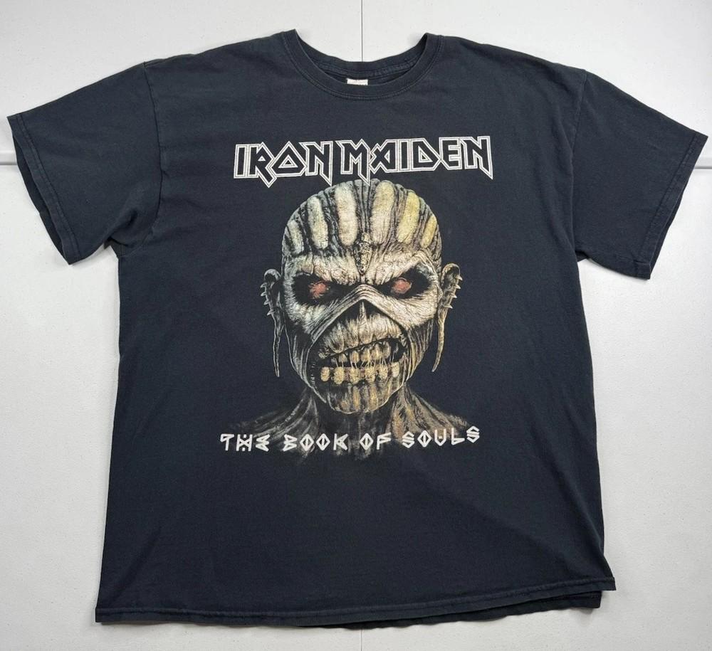 Футболка Iron Maiden The Book of Souls World Tour Металл Рок Мерч Унисекс Футболка