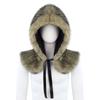 Viking fur shawl scarf hat medieval faux fur Renaissance cosplay costume