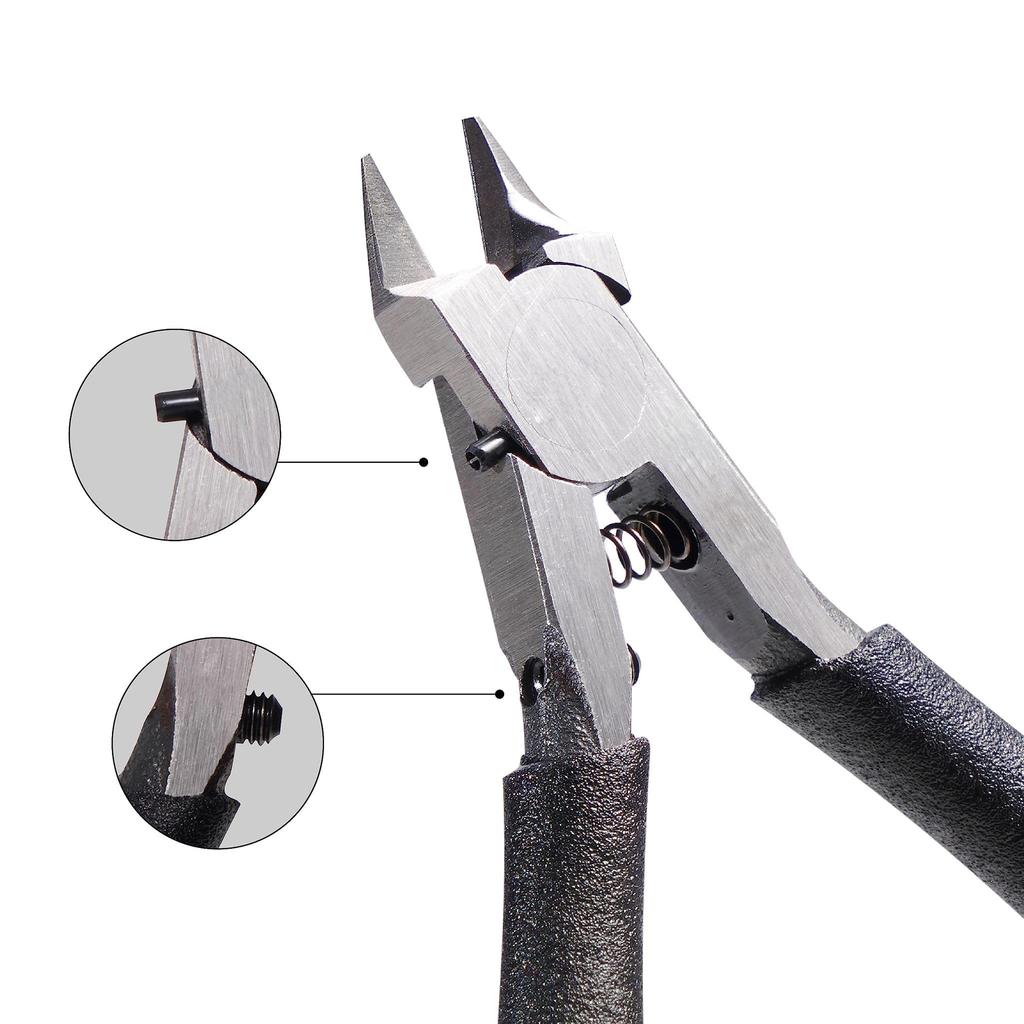 Пластиковая модель Маленькая модель Диагональные пластиковые Диагональные прецизионные кусачки для прецизионных инструментов для пластика Деликатная работа Тонкие Легкие 105 мм Кусачки,