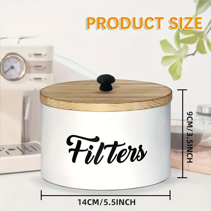 Держатель для кофейных фильтров Фермерский белый Контейнер для хранения фильтров Корзина для столешницы Аксессуары для кофейного бара Кофейная станция