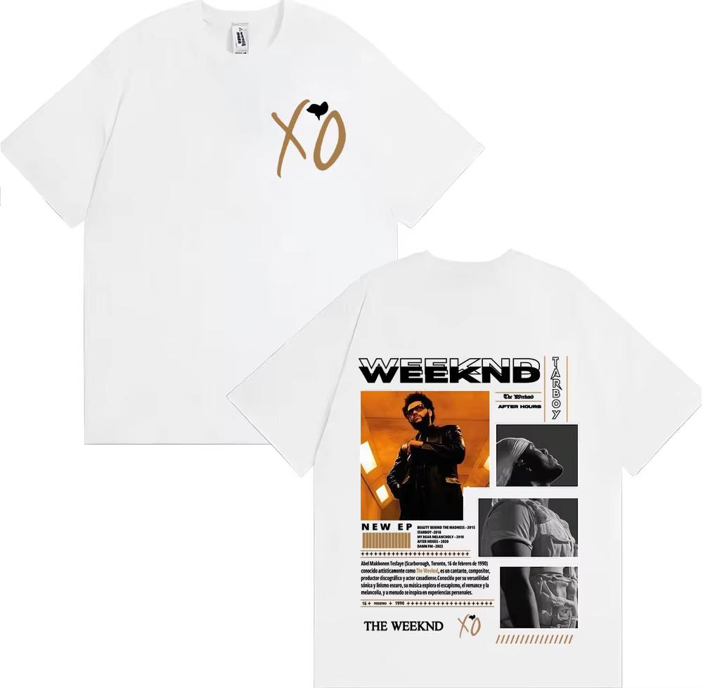 The Weeknd 100cotton Unisexs shirt oversized After Hours album graphics summer Womens Y2k Hip Hop Oneck rock Streetwear Tshirt