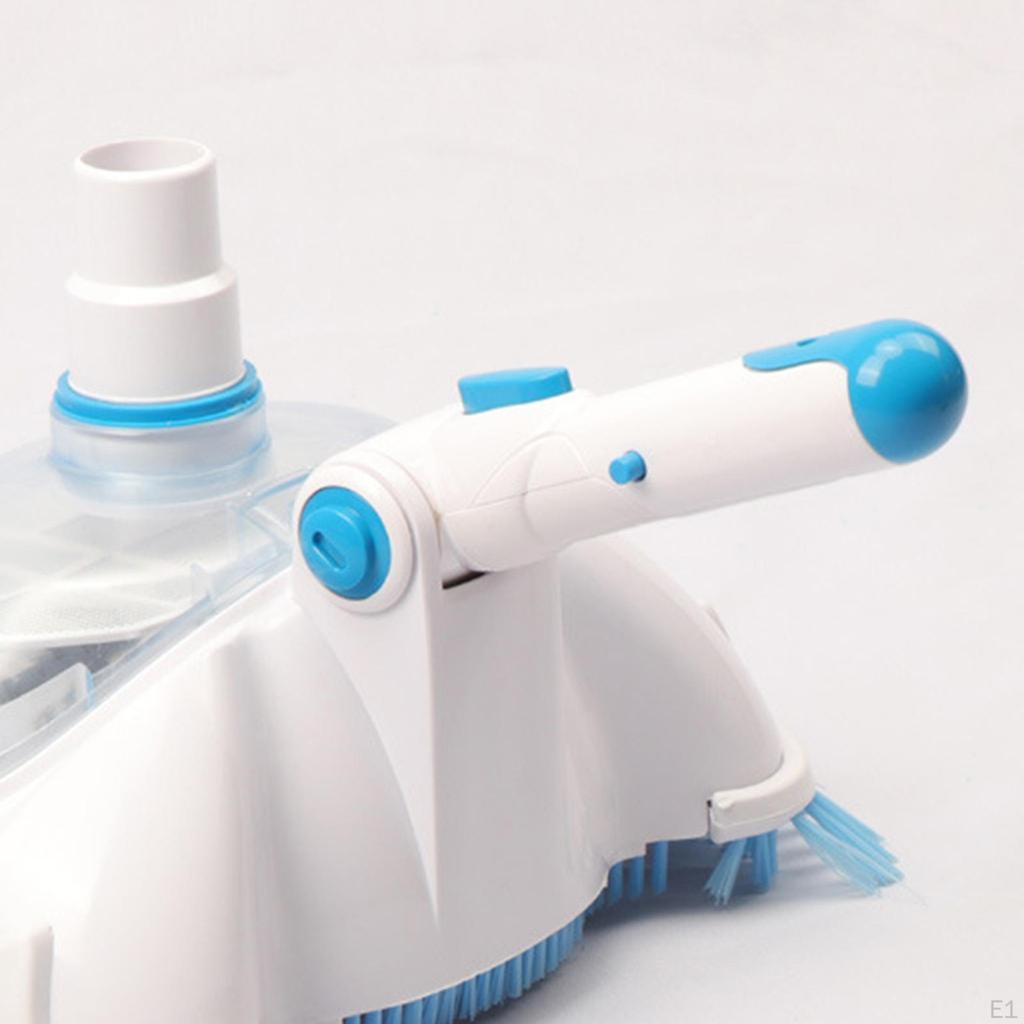 1pc Heavy Duty Swimming Pool Vacuum Cleaning Brush Head with Side Rotatable Hose Adapter