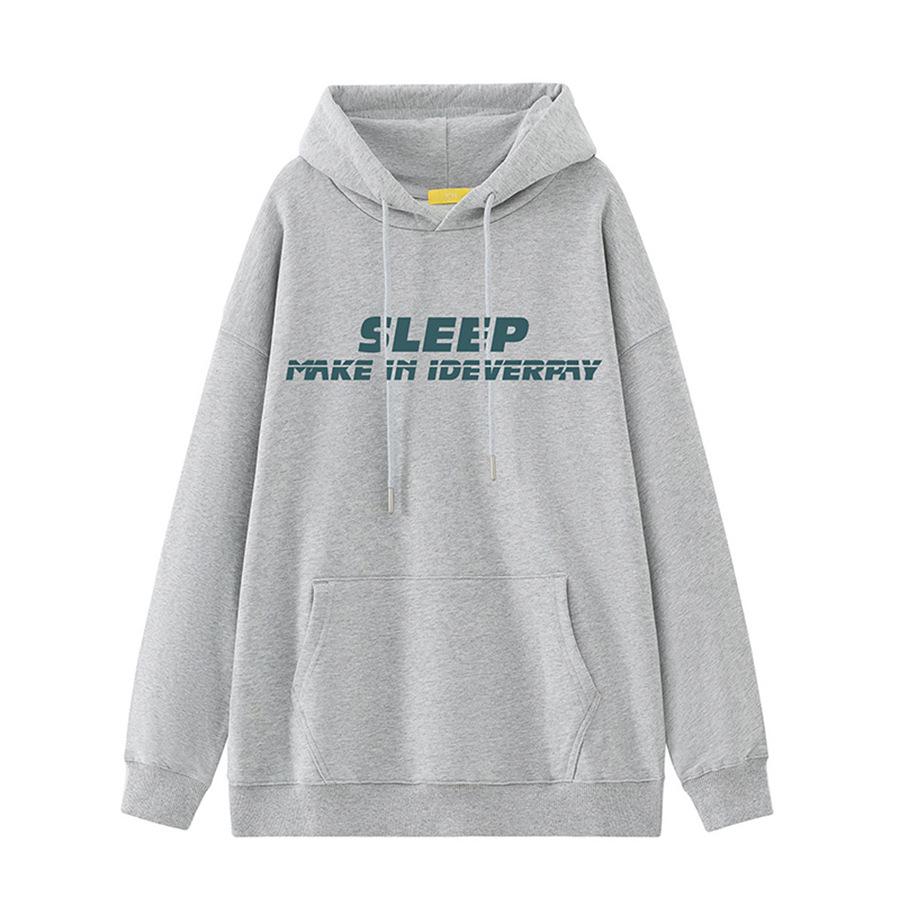 Женский худи с капюшоном, с мягкой подкладкой, на осень и зиму, свободный, с принтом букв, студенческий, с длинным рукавом, модный, в стиле ретро, универсальный