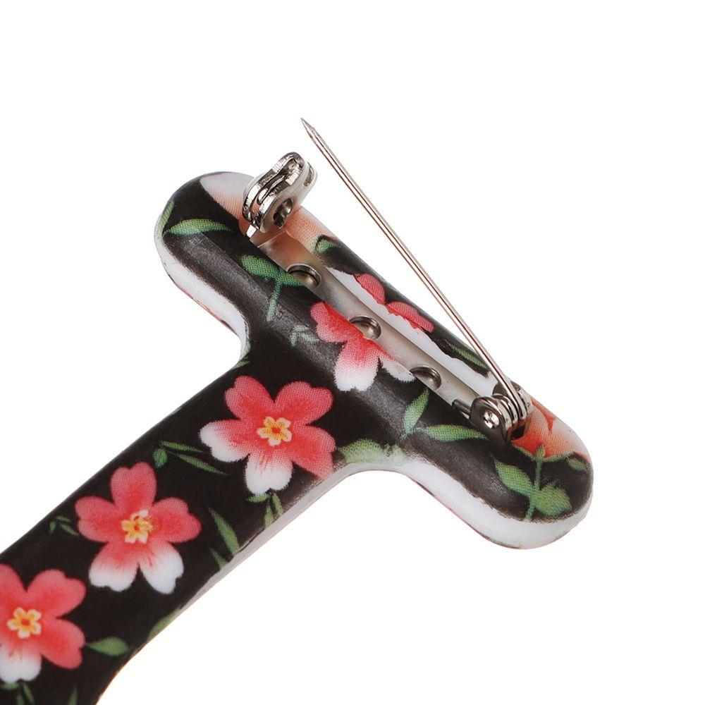 Unisex Lapel Watches with Second Hand Silicone Multi Colors Fob Clip On Nursing Nurse Watch