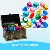 Kids Diving Gem Toy Pirate Treasure Chest Colorful Diamonds Underwater Swimming Training Water Play Toy