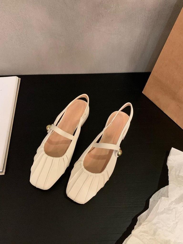 Французские темпераментные босоножки с завязками на голове на низком каблуке, туфли-сандалии, новинка лета 2024 года, серебряные туфли Мэри Джейн на плоской подошве