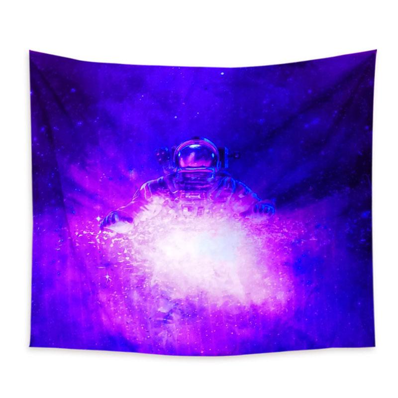 UV Fluorescent Tapestry Starry Sky Print Wall Hanging Art Home Decor