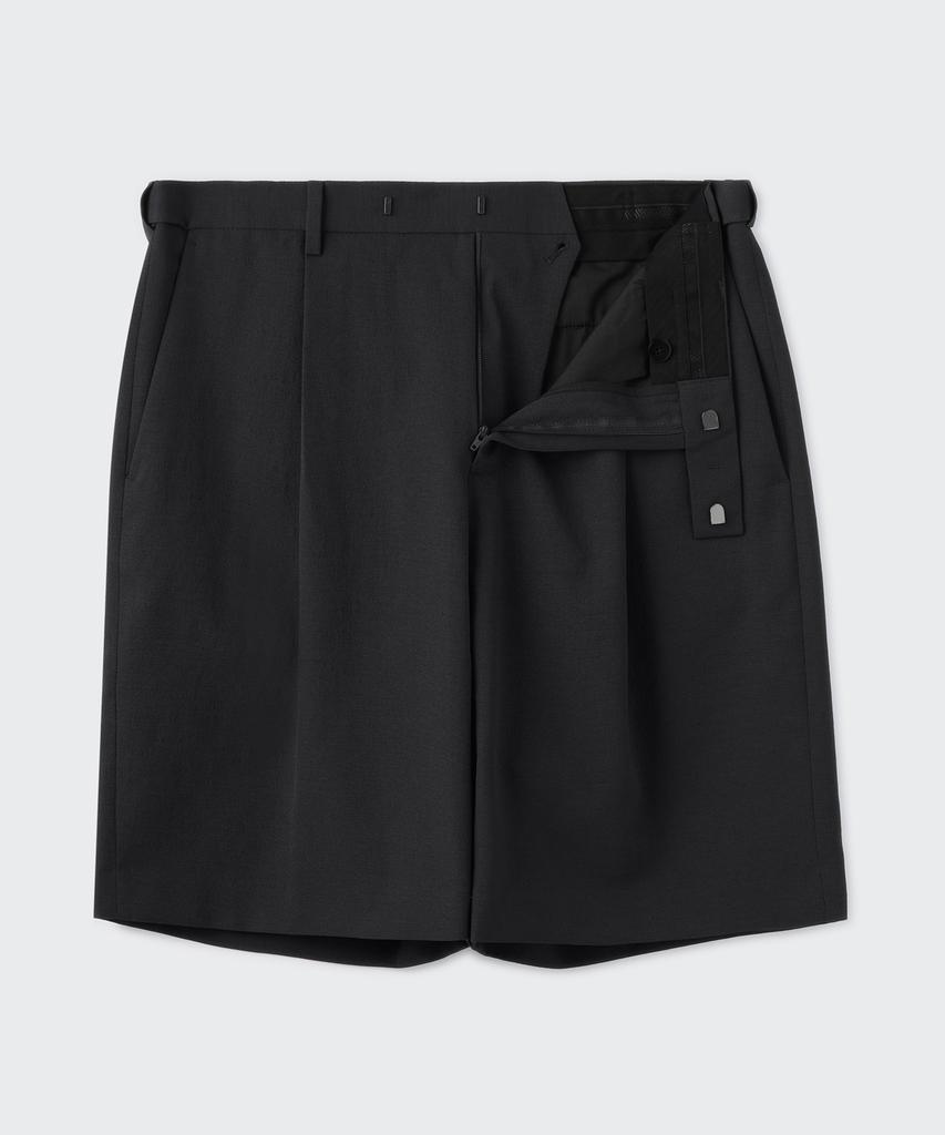 MUSINSA STANDARD Cool Touch Hidden Banding Half Slacks [Black]