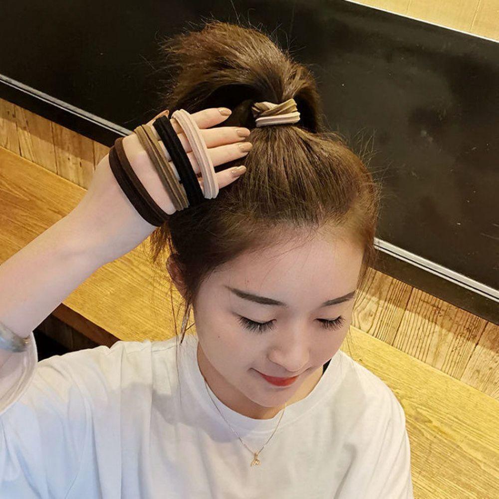 Cloth Solid Color Korean Style Rubber Band Basic Hair Rope Elastic Head Rope Female Hair Ties