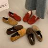 Женские замшевые туфли на одной подошве Birkenstock в стиле французского ретро, новая модель осень-зима, универсальные, с пряжкой-ремешком