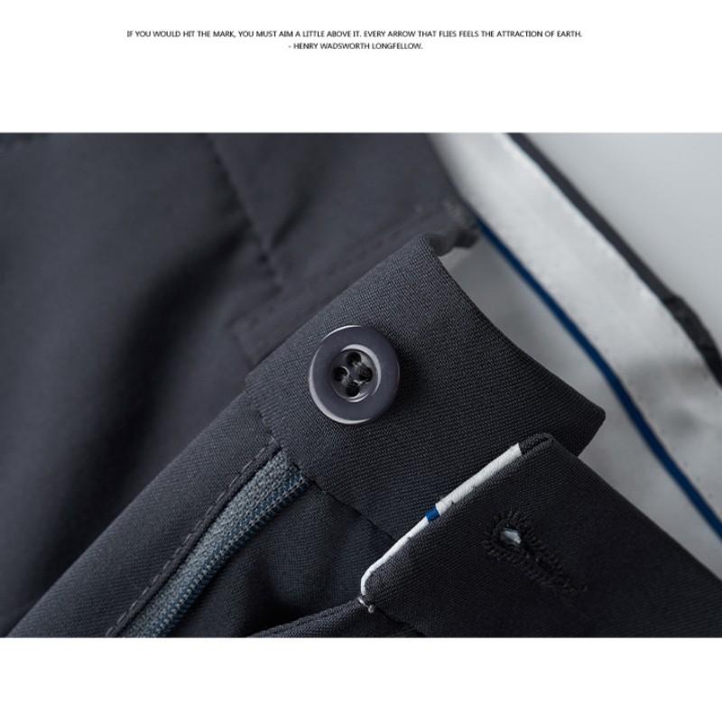 Летняя свободная версия мужских высококачественных однотонных вертикальных девятиточечных брюк большого размера