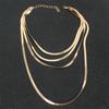 Minimalist Alloy Multi-layer Gold Clavicle Chain for Women Fashion Snake Necklace