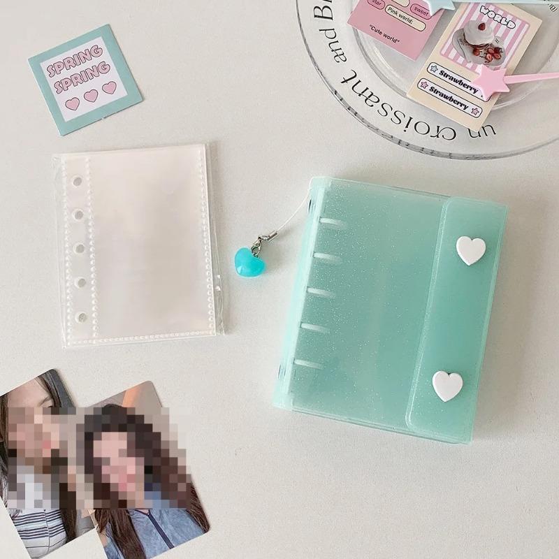 M5 Size Casual Korean Fashion Photo Card Holder Sweet Candy Color Scrapbook Case for Notebook Student Supplies