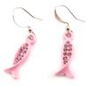 Les Trésors De Lily [C3741] — Розовые дизайнерские серьги «Рыба»