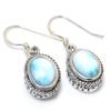 Серьги из стерлингового серебра 925 пробы с драгоценным камнем Natural Republic Larimar 1,50 дюйма K1g86