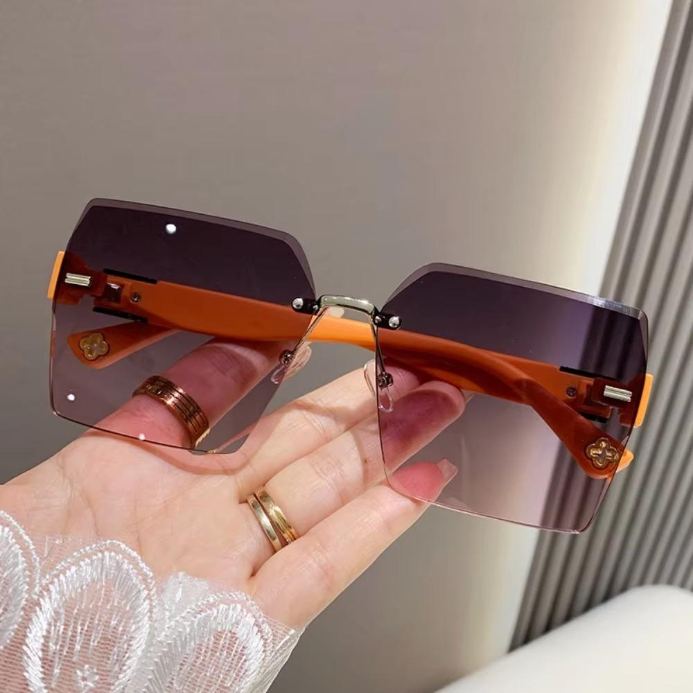 Солнцезащитные очки без оправы Летние женские очки Градиентные солнцезащитные очки UV400 Модные женские очки