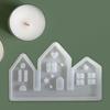 Silicone House 3D Moulds Reusable House Handicraft Mold Ornament Versatile House Shaped Candlestick Mould for Table Decoration