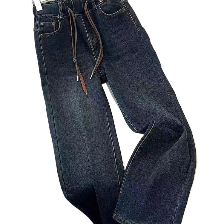 Женские джинсы с высокой талией, в стиле ретро, с широкими штанинами - Осень/Зима 2025 - Большие размеры и для миниатюрных