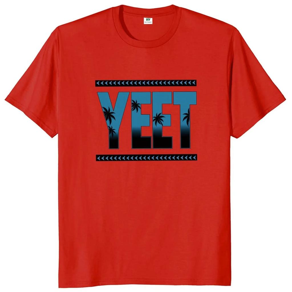 Ретро Футболка Yeet Смешная Графическая Футболка для Любителей Отдыха Мягкая Унисекс Дорожная Футболка с Круглым Вырезом Топы Футболки Оверсайз