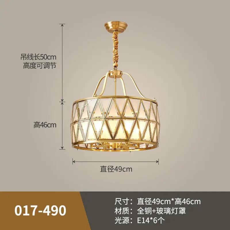 Chandelier European villa light in the bedroom entrance door headlight corridor gazebo lamp porch balcony lamp study lamp
