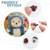 PH PandaHall 36 шт. плюшевые носы, носы кролика, носы сердечки для кукол, бархат, 3 цвета, 3 размера, застенчивые носы, розовые носы, игрушки с шайбами для изготовления мягких игрушек и