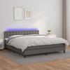 VidaXL Slat Bed Base with Mattress and LED, Upholstered Bed, Double Bed, Adult Bedroom Interior Bed, 3134241