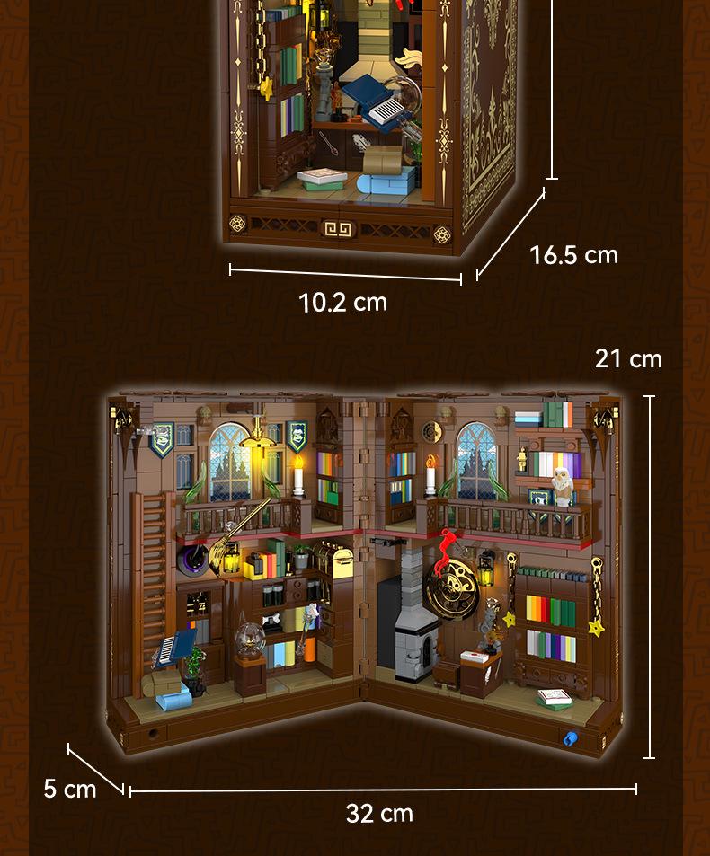 Универсальный Lego DIY Магическая книжная лавка Закладка для книг Украшение: Ручная работа, модель строительных блоков с мелкими деталями
