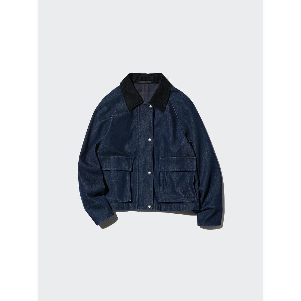 Uniqlo Японская утилитарная короткая джинсовая куртка
