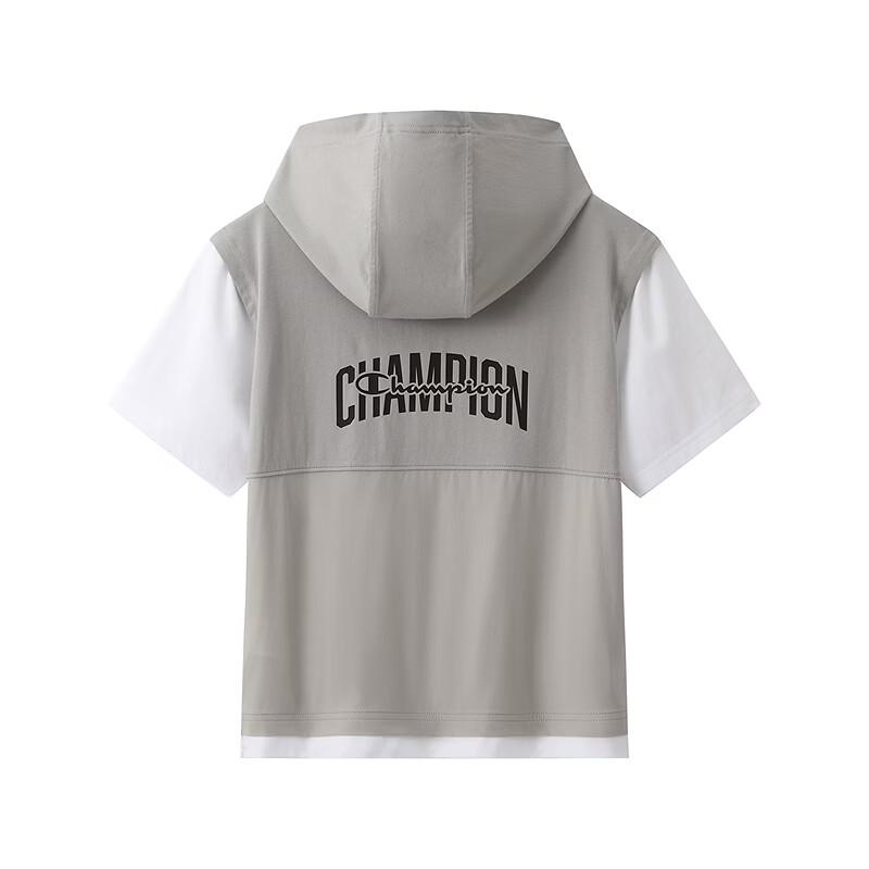 Champion Унисекс Детская Антибактериальная Футболка с Коротким Рукавом под Двухцветную